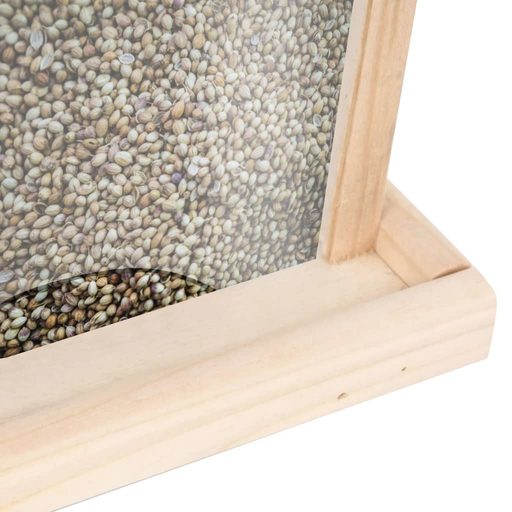 Comederos para pájaros 4 unidades madera de abeto