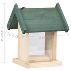 Comederos para pájaros 4 unidades madera de abeto