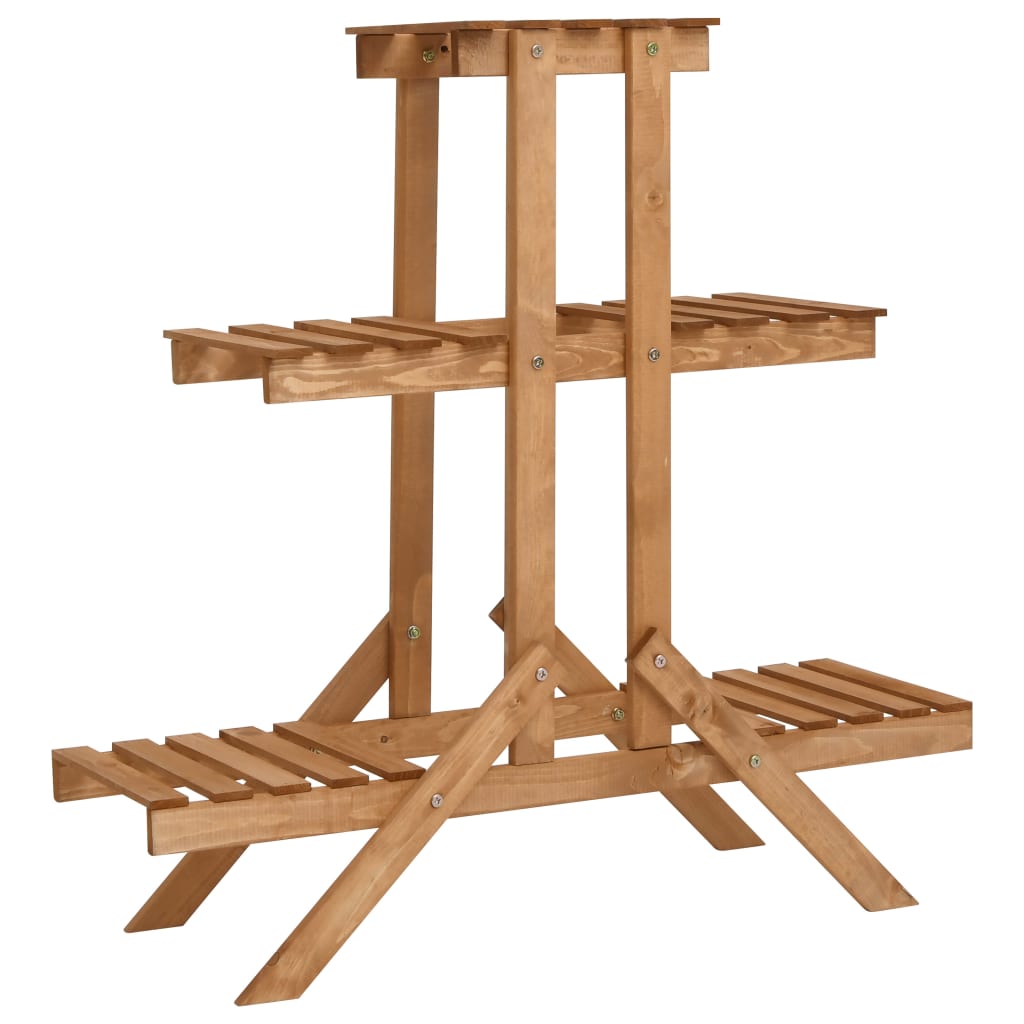 Soporte para plantas de madera de abeto 76x37x89 cm