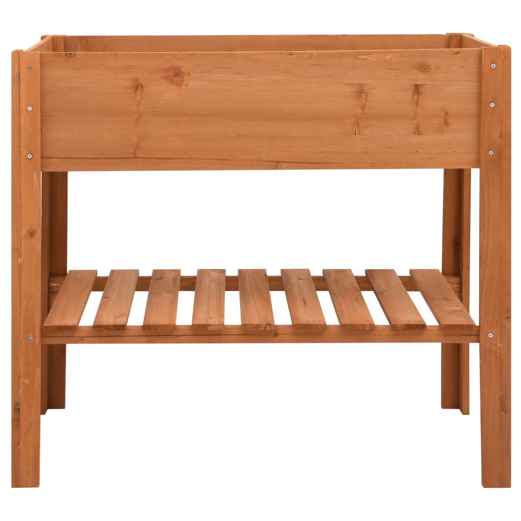 Jardinera de madera de abeto 88x43x80 cm