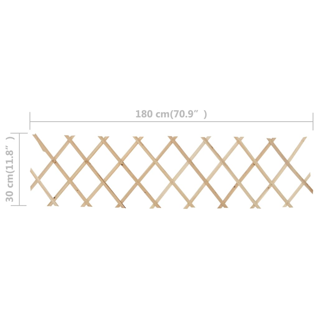Vallas enrejadas 5 uds madera de abeto 180x30 cm