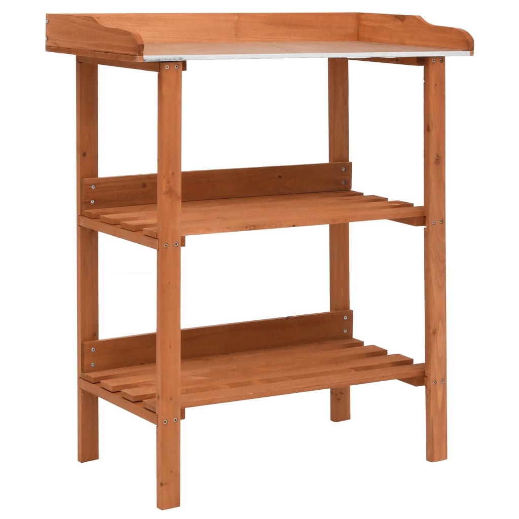 Soporte para plantas de madera de abeto 76x37x89 cm