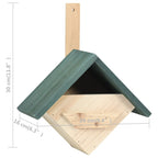 Casa para pájaros 4 unidades madera de abeto 24x16x30 cm