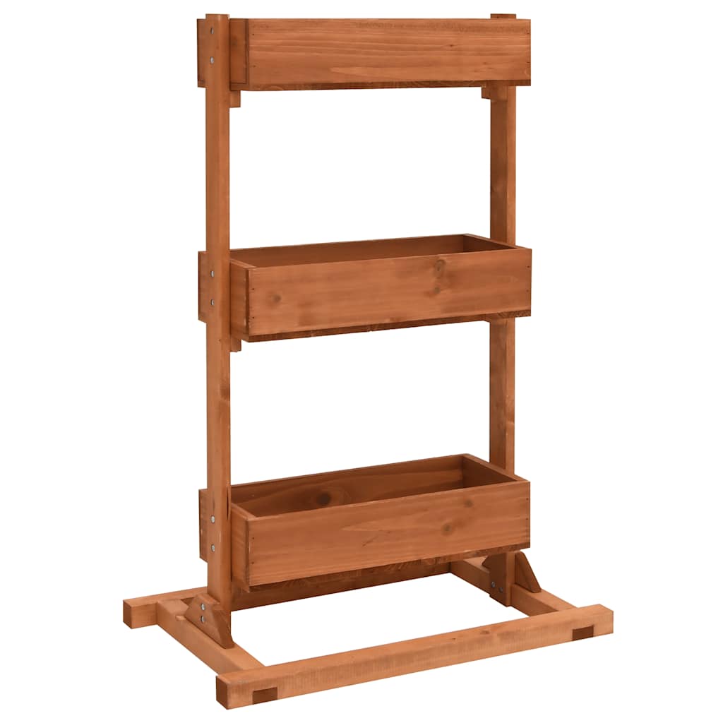 Jardinera de madera de abeto 52x30x78 cm