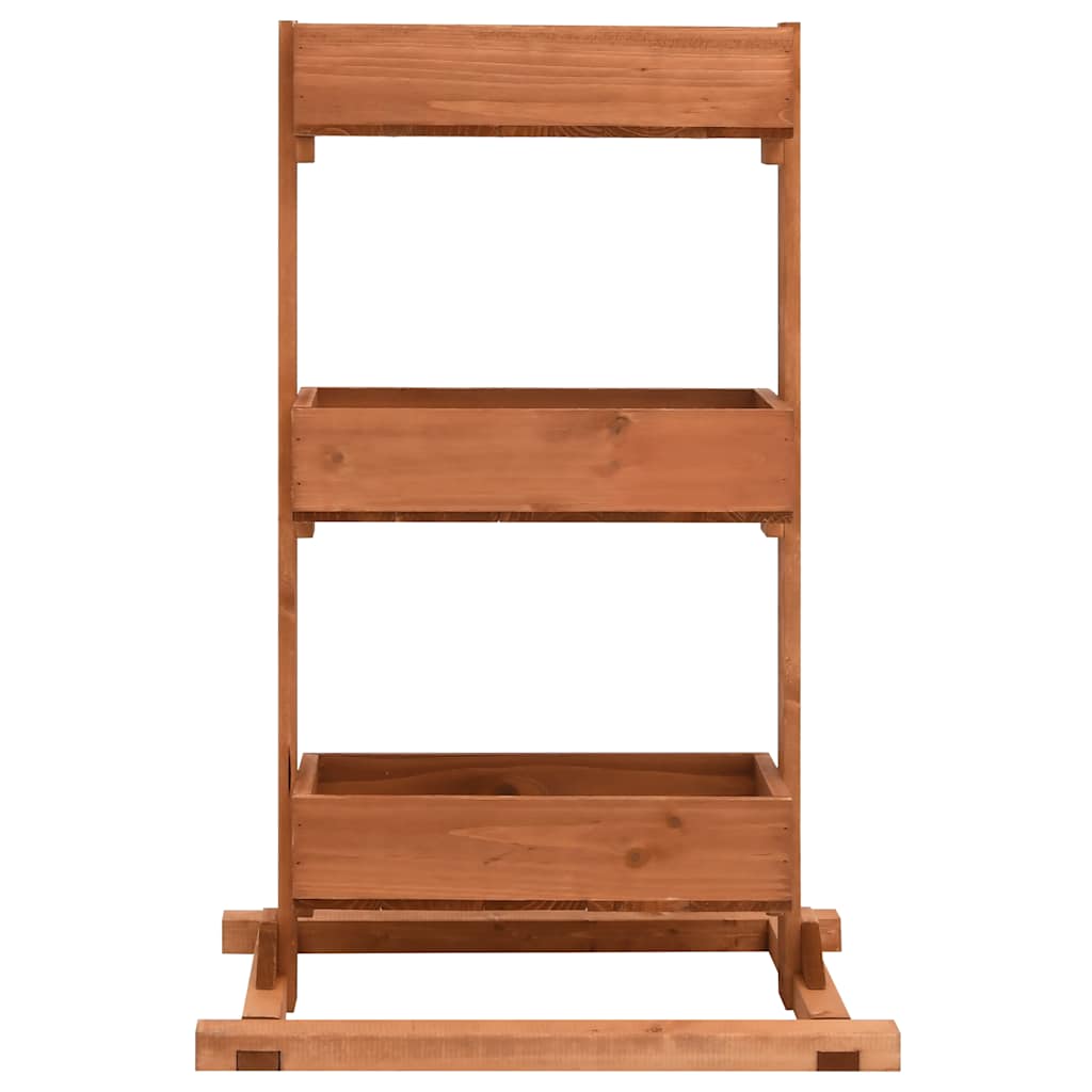 Jardinera de madera de abeto 52x30x78 cm