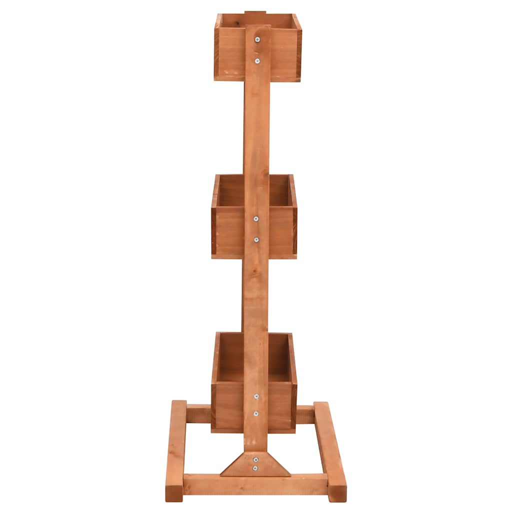 Jardinera de madera de abeto 52x30x78 cm