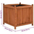 Arriates 2 unidades madera de abeto 50x50x50 cm