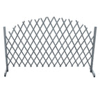 Valla de enrejado de madera maciza de abeto gris 1,8x1 m