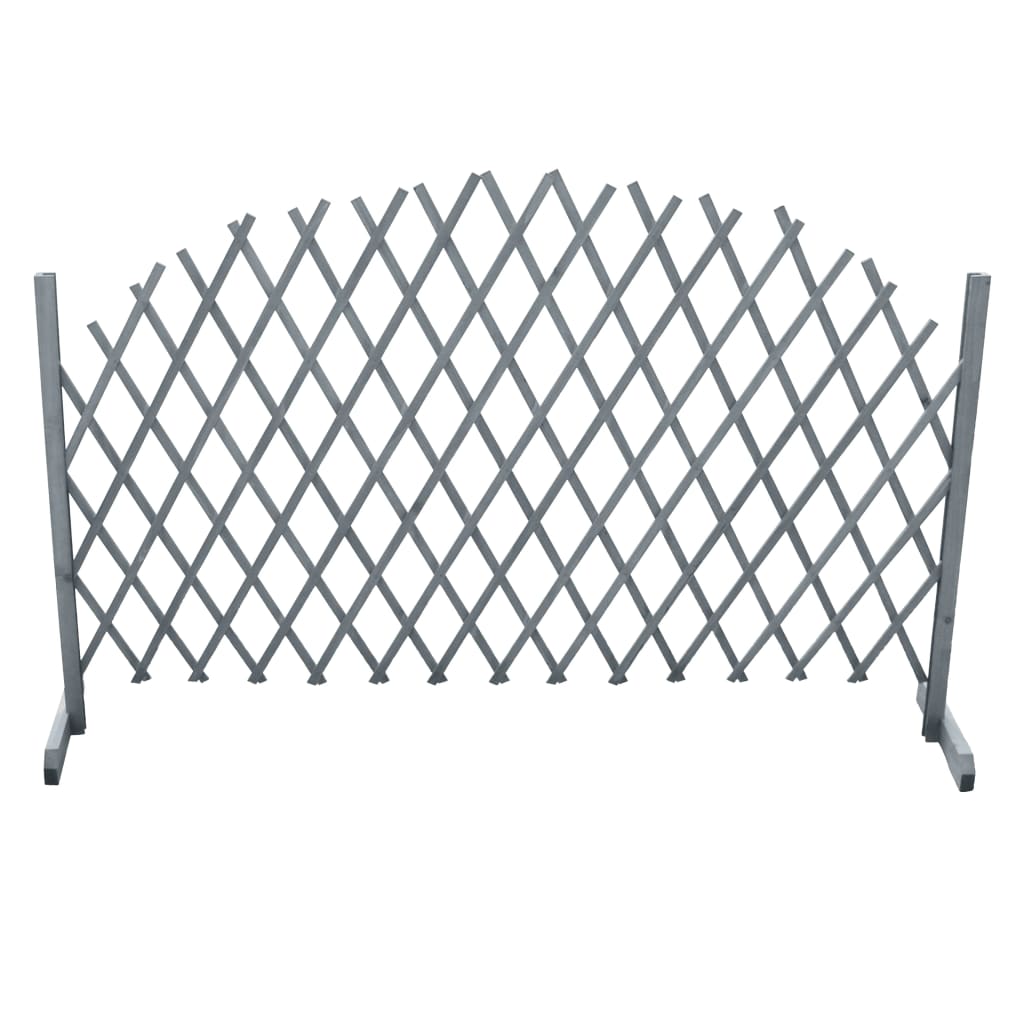 Valla de enrejado de madera maciza de abeto gris 1,8x1 m