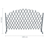 Valla de enrejado de madera maciza de abeto gris 1,8x1 m