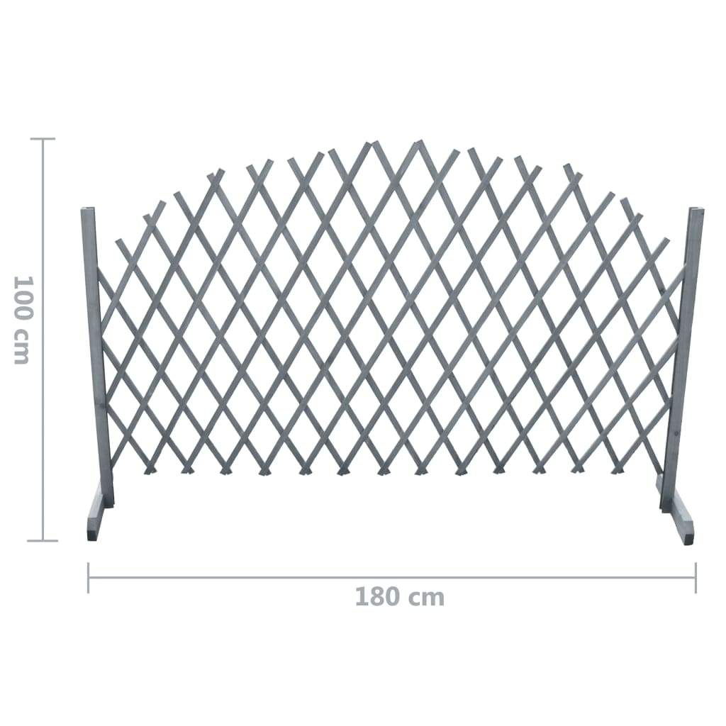 Valla de enrejado de madera maciza de abeto gris 1,8x1 m