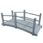 Grey fir solid wood garden bridge 140x60x56 cm