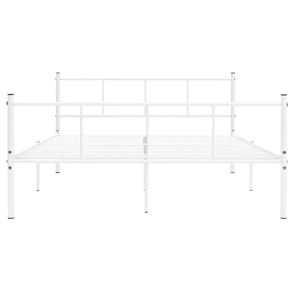 Estructura de cama sin colchón metal blanco 120x200 cm