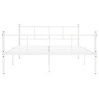 Estructura de cama sin colchón metal blanco 120x200 cm