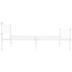 Estructura de cama sin colchón metal blanco 120x200 cm