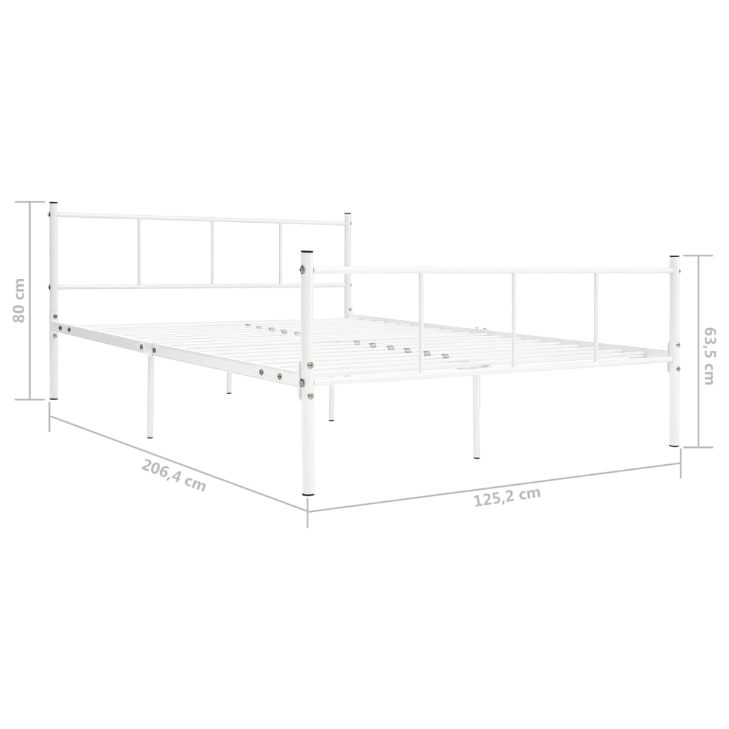 Estructura de cama sin colchón metal blanco 120x200 cm