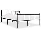 Estructura de cama sin colchón metal negro 140x200 cm