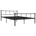 Estructura de cama sin colchón metal negro 140x200 cm