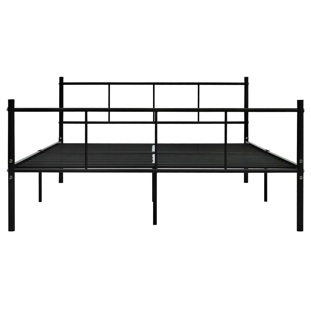 Estructura de cama sin colchón metal negro 140x200 cm
