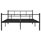 Estructura de cama sin colchón metal negro 140x200 cm