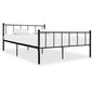Estructura de cama sin colchón metal negro 140x200 cm