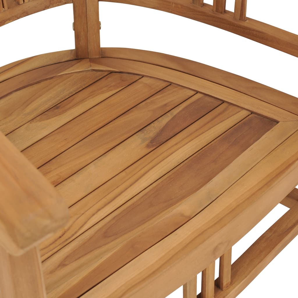 Conjunto de comedor de jardín 3 piezas madera maciza de teca
