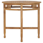 Conjunto de comedor de jardín 3 piezas madera maciza de teca