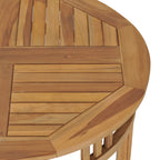 Conjunto de comedor de jardín 3 piezas madera maciza de teca