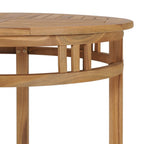 Conjunto de comedor de jardín 3 piezas madera maciza de teca