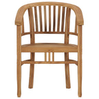 Conjunto de comedor de jardín 3 piezas madera maciza de teca