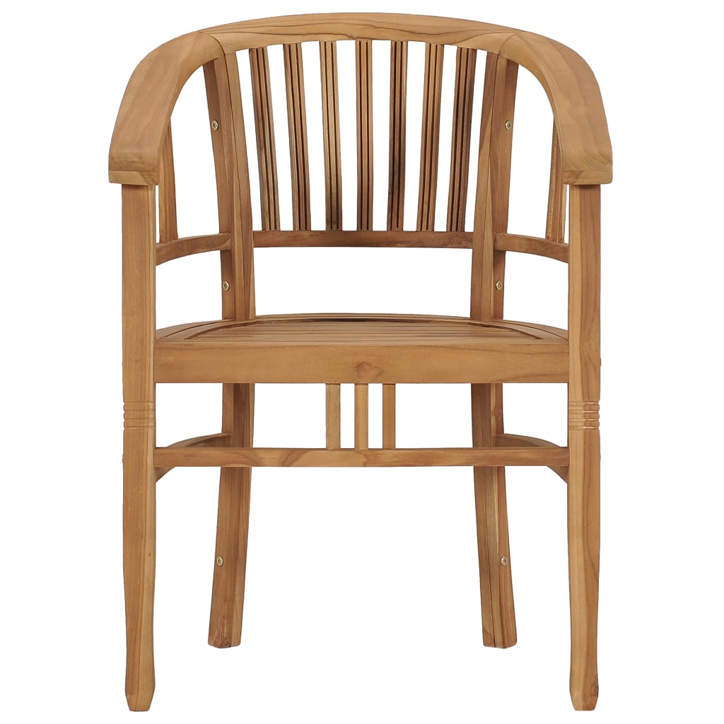 Conjunto de comedor de jardín 3 piezas madera maciza de teca