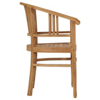 Conjunto de comedor de jardín 3 piezas madera maciza de teca