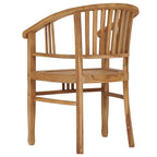 Conjunto de comedor de jardín 3 piezas madera maciza de teca