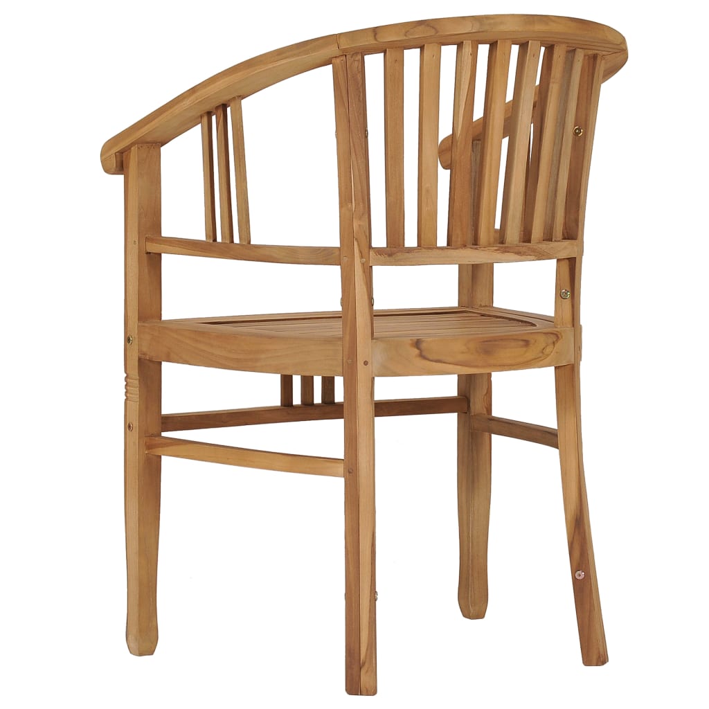 Conjunto de comedor de jardín 3 piezas madera maciza de teca