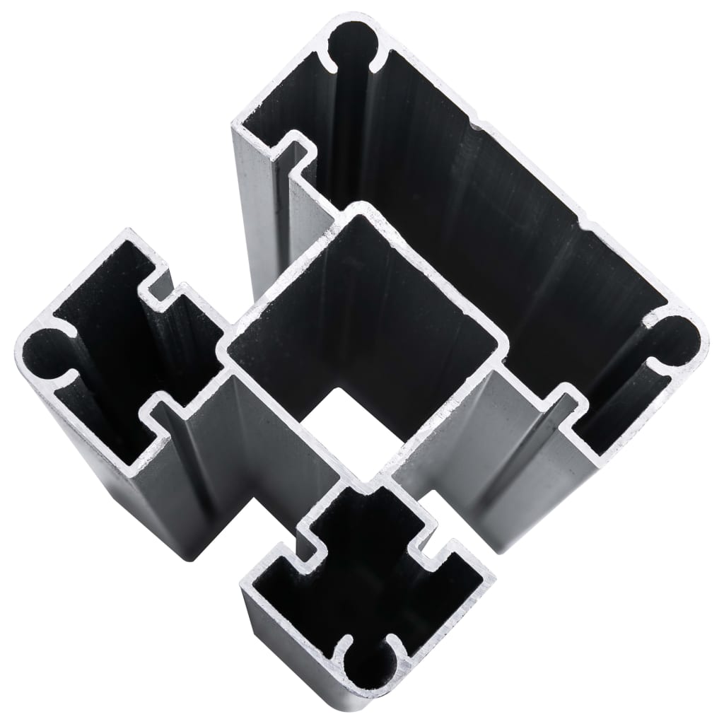 Set de valla 1 cuadrada + 1 oblicua WPC gris 273x186 cm