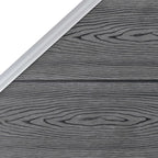 Set de valla 1 cuadrada + 1 oblicua WPC gris 273x186 cm
