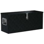 Caja de aluminio negra 80x30x35 cm