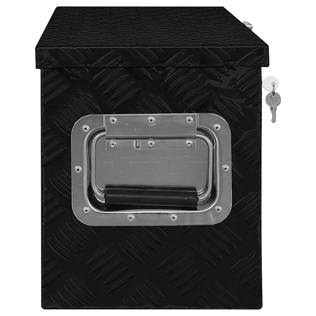 Caja de aluminio negra 80x30x35 cm