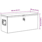 Caja de aluminio negra 80x30x35 cm