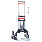 Carrito de transporte plegable de aluminio plateado 70 kg