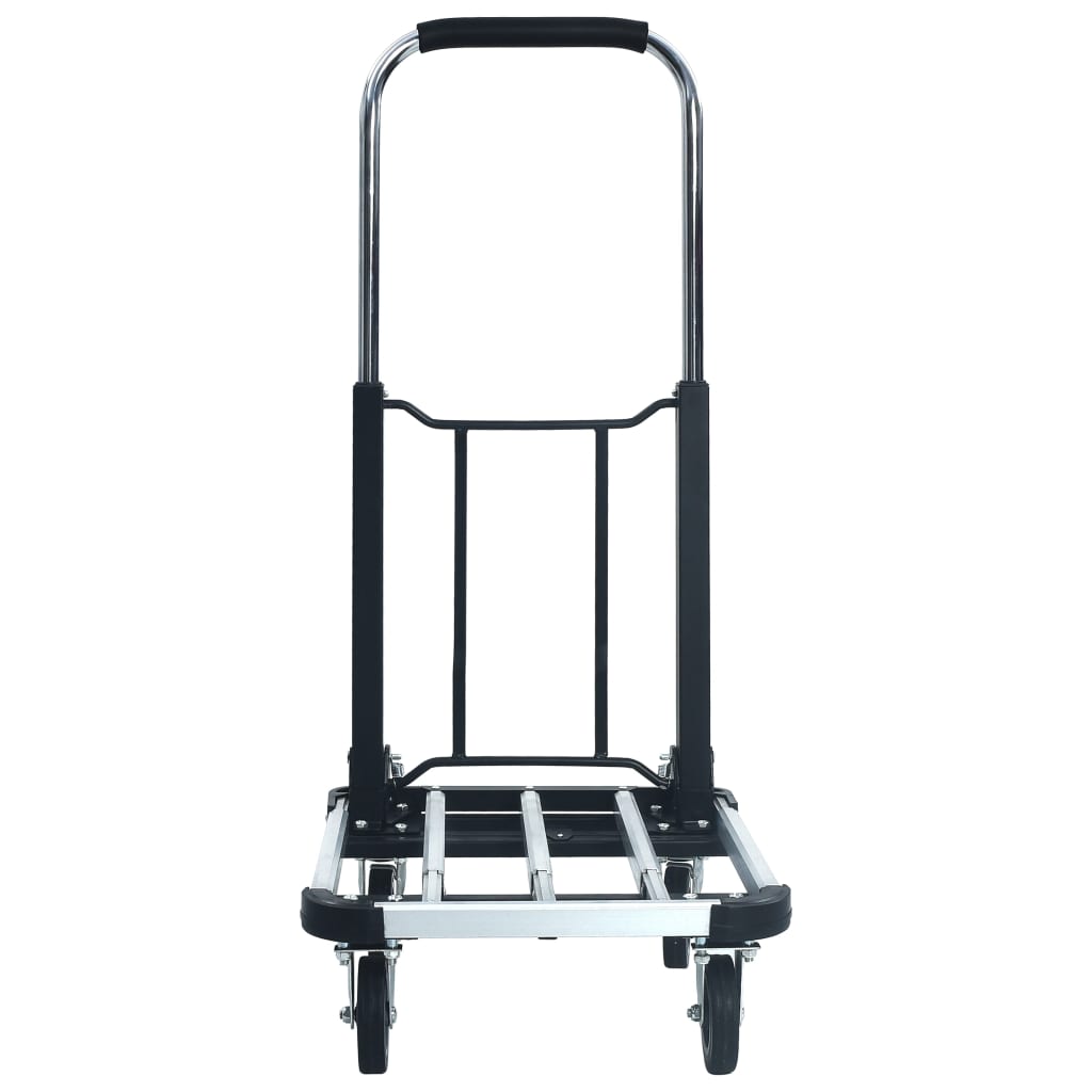 Carrito de transporte plegable de aluminio plateado 150 kg