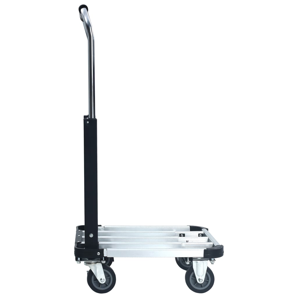 Carrito de transporte plegable de aluminio plateado 150 kg