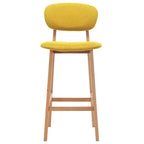 Taburetes de cocina 2 unidades tela amarillo mostaza