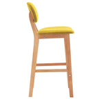 Taburetes de cocina 2 unidades tela amarillo mostaza