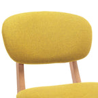 Taburetes de cocina 2 unidades tela amarillo mostaza