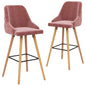 Kitchen stools 2 pieces cream velvet
