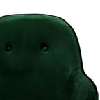 Silla de comedor de terciopelo verde oscuro
