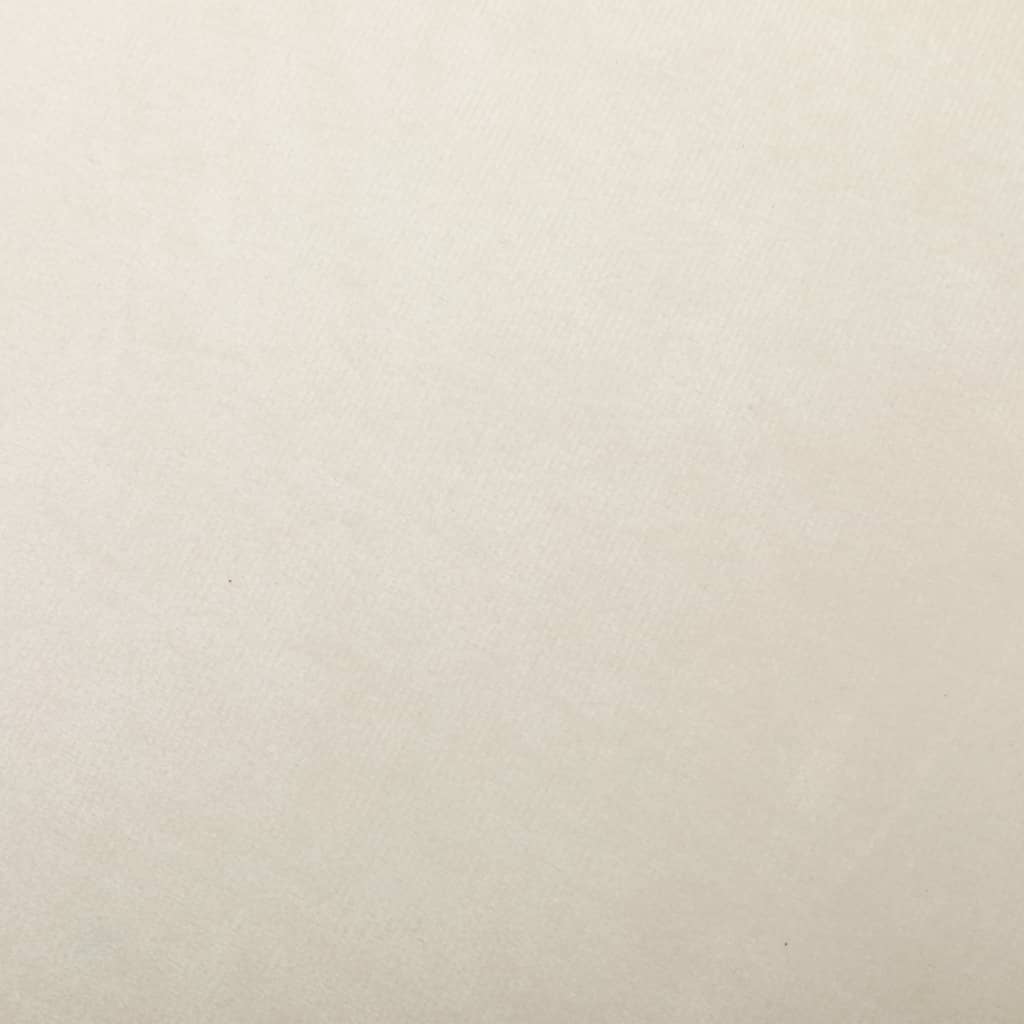 Silla mecedora de terciopelo blanco crema