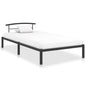 Black metal bed frame 200x200 cm