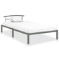 Black metal bed frame 200x200 cm
